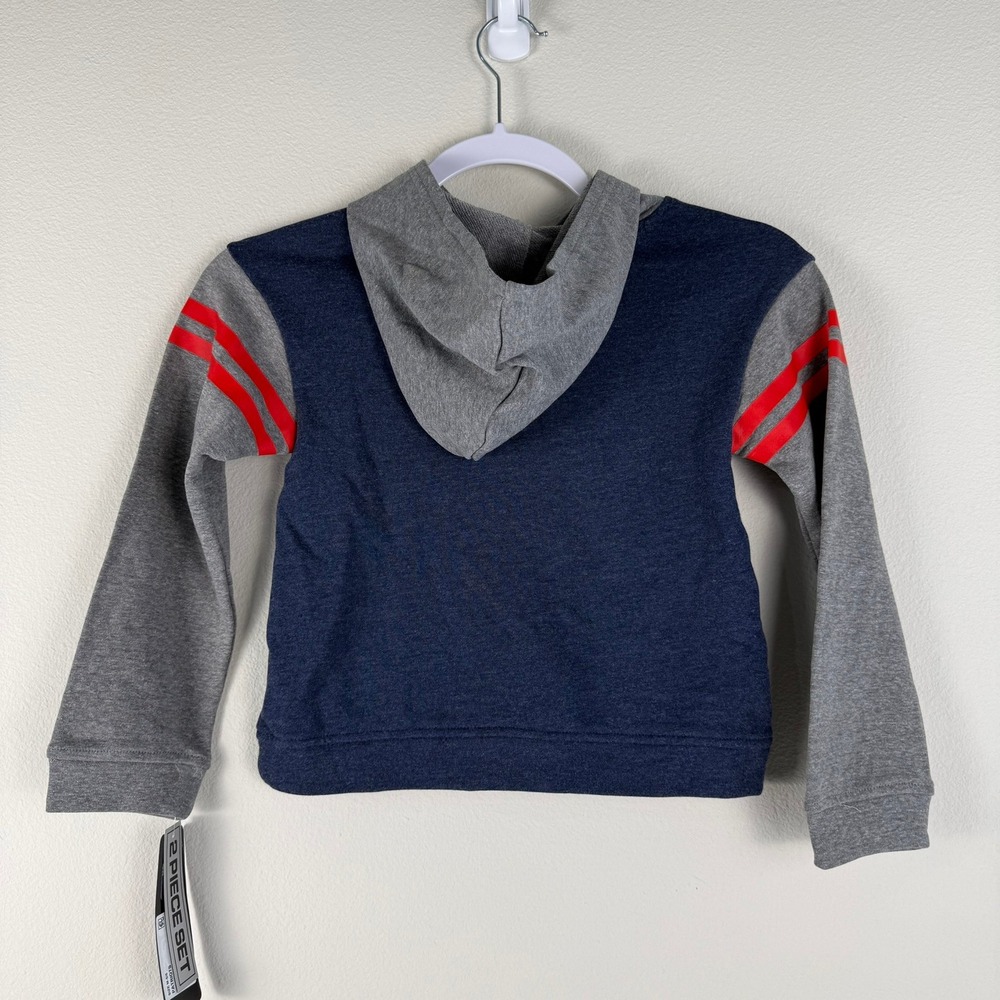 NFL Team Apparel Patriots Hoodie Girls Size M 5/6 Navy Grey New England Football - Picture 2 of 11